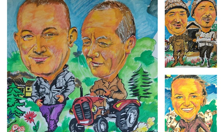 Zobacz niezwykłe karykatury bohaterów serialu Rolnicy Podlasie