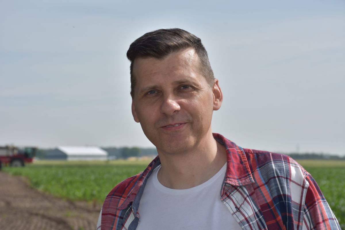 Wojciech Majorczyk odpowiadający za produkcję roślinną i doświadczenia w Przedsiębiorstwie