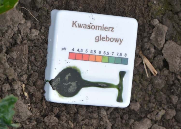 W gospodarstwie poziom pH oraz badanie zasobności gleb jest systematycznie prowadzone w stacji chemiczno-rolniczej. Natomiast od ręki i tanio poziom pH można sprawdzić także za pomocą kwasomierza Helliga