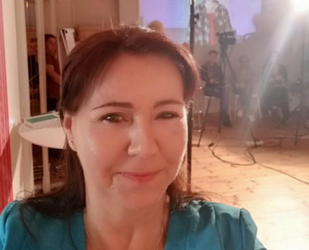 Krystyna Adamenko podczas warsztatów z zachowania przed kamerą